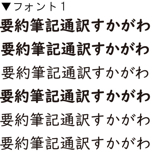 お客様に見ていただいた文字の種類