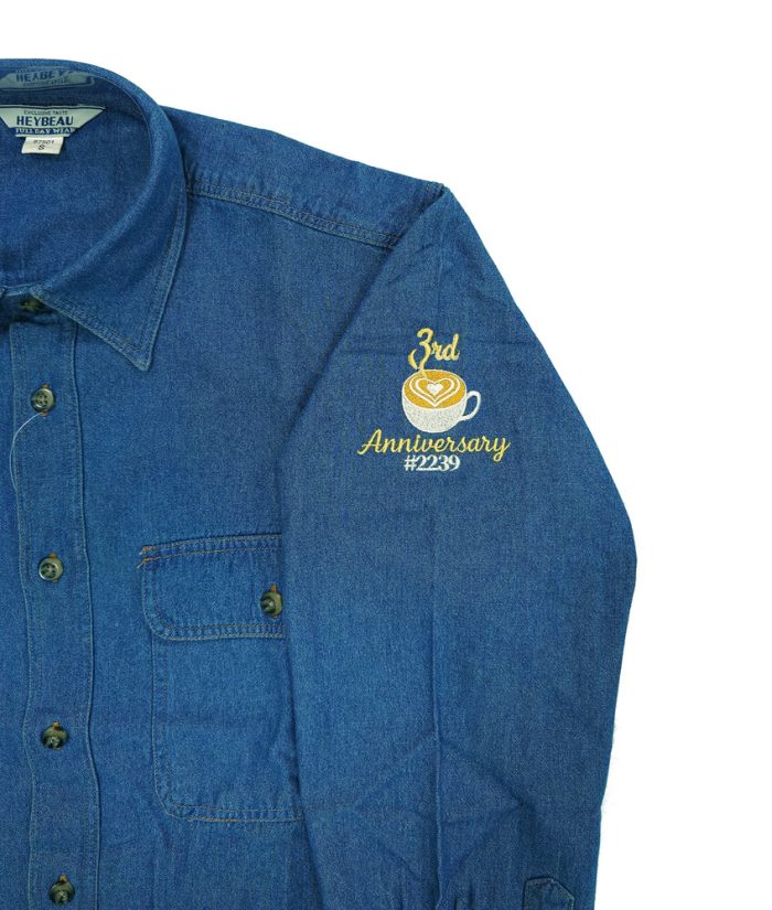 スターバックスコーヒー神田駅南口店様の3周年記念デニムシャツ