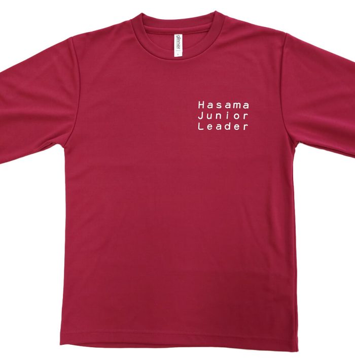 長袖Tシャツの左胸へのネームプリント部分
