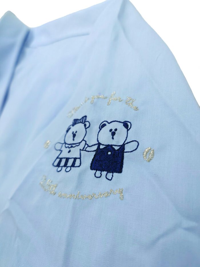 ワイシャツにオリジナル刺繍したベアリスタマーク