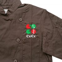 イタリア料理店・ピッツェリアCoCo様のロゴ刺繍入りコックコート