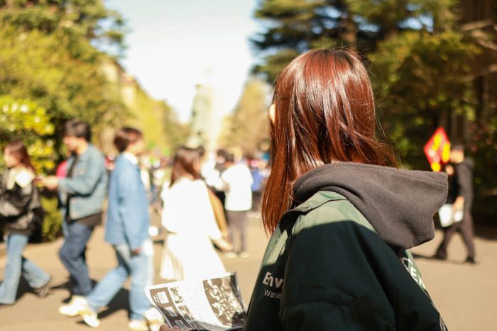 早稲田大学・環境ロドリゲス様から送っていただいた実際のオリジナルジャンパー着用写真